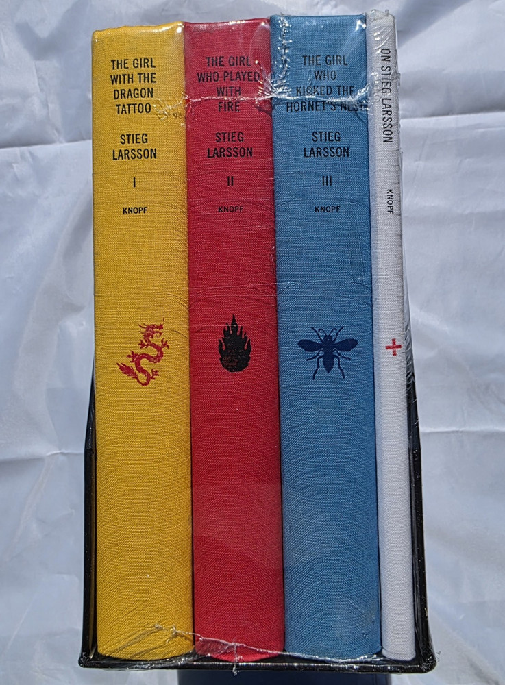 Stieg Larsson The Millennium Trilogy Four Volumes Slipcased Edition Sealed.