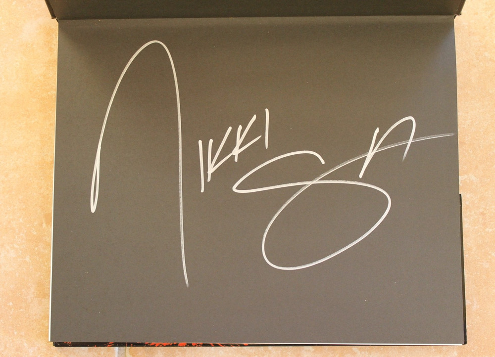 Nikki Sixx Signed Autographed Motley Crue Book A Visual History Concert Photos