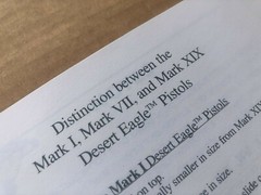 PARTS LIST/Booklet manual for a Desert Eagle Pistol,14 pages of info on this gun