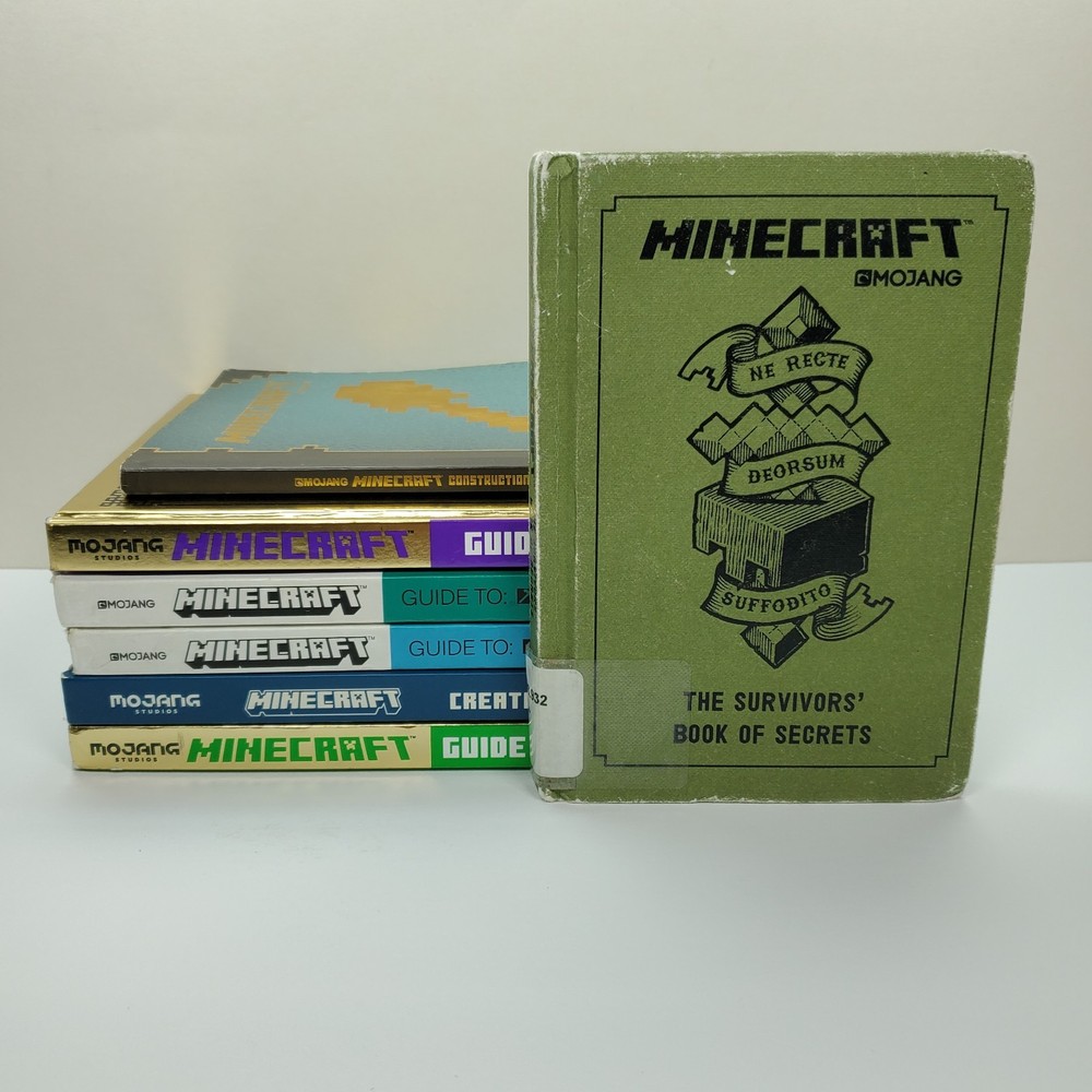 Minecraft Lot of 7 Books Handbooks, Guides, Secrets – PB/HC Official Mojang