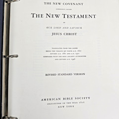 The New Covenant New Testament RSV Wide Margin 3 Ring Binder 1962 Looseleaf
