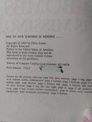 NuclearWar One of Our H-Bombs Is Missing Flora Lewis political history military