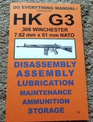 H&K G3 .308 Winchester, 7.62x51mm Nato Rifle Manual 30 Pages 