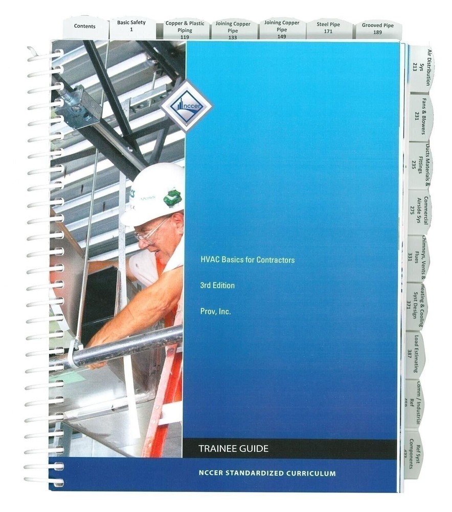 Highlighted and Tabbed – HVAC Basics for Contractors 3rd Edition – Exam Books