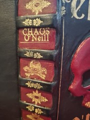 Chaos-Tom O’Neill-FORE EDGE PAINTING Leather Red Gold Skull One-of-a-Kind Manson