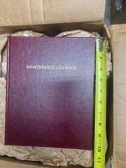 Maintenance Log Book Hardbound 120 Pages Industrial Equipment Record Journal