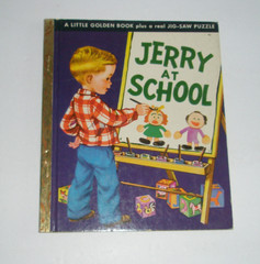 Little Golden Book Jerry At School Complete Puzzle „A” 1st Edition 1950 #94