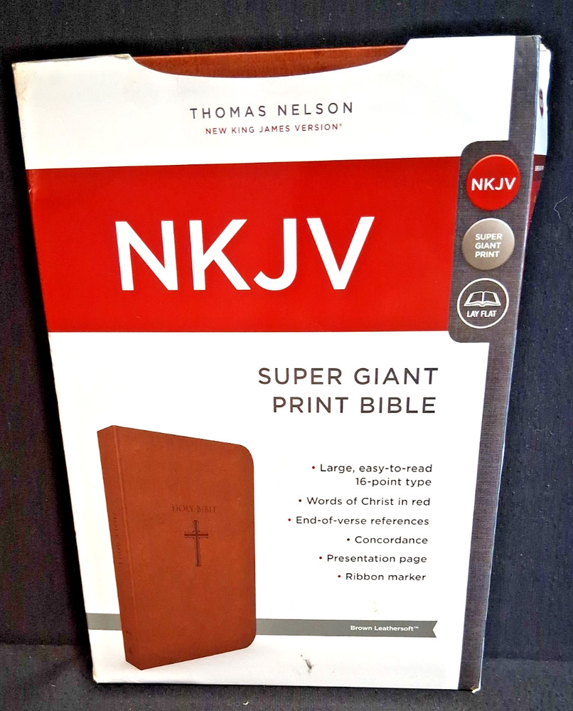 Super Giant Print Bible NKJV Imitation Leather Largest Print 16 point! VGC