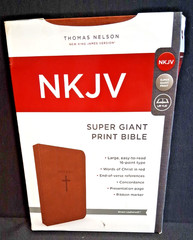 Super Giant Print Bible NKJV Imitation Leather Largest Print 16 point! VGC