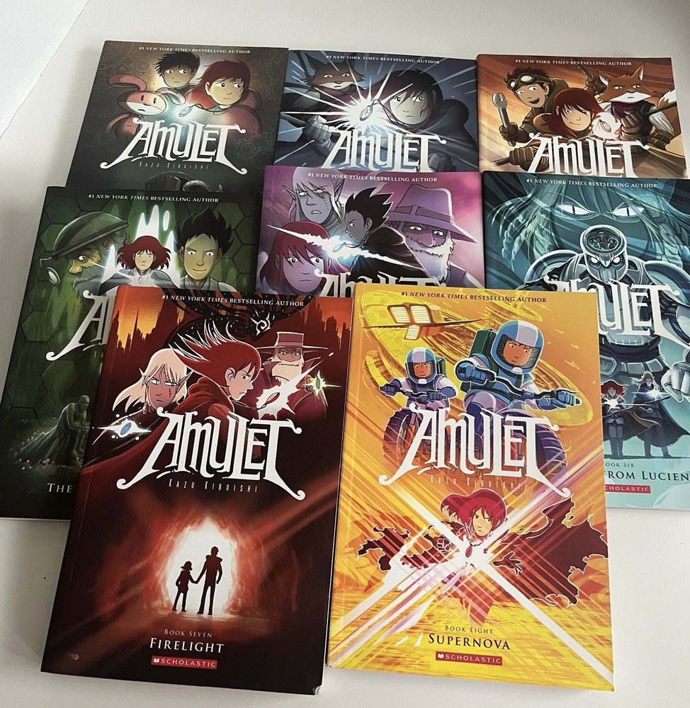 Amulet #1-8 Box Set by Kazu Kibuishi (Box Set, 2018) Comic Books Graphic Novels