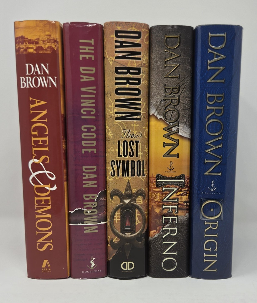 Robert Langdon Series Dan Brown Lot of 5 Hardcover Books Complete Set