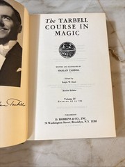 Tarbell Course in Magic Vol. 4 by Harlan Tarbell (1989, Hardcover w/dust jacket)