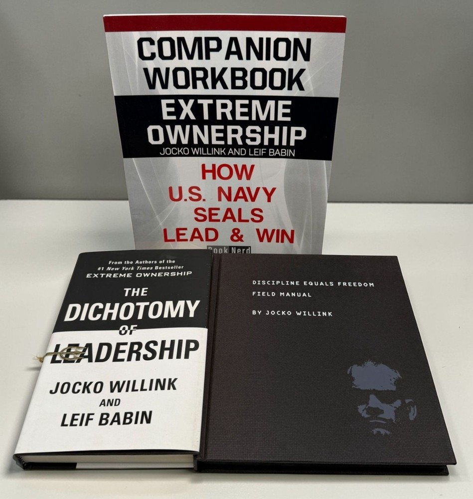 Jocko Willink Lot Dichotomy of Leadership Extreme Ownership Workbook Discipline