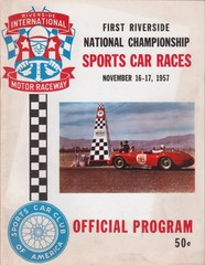 1957 Riverside SCCA National Racing Program – Very Rare – Free Shipping