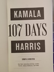 107 Days by Kamala Harris – 2025 Political Memoir Hardcover