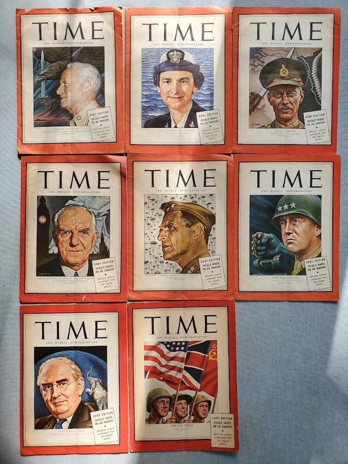 TIME Magazine Pony Edition Lot of (8) May 1945 Volume XLV