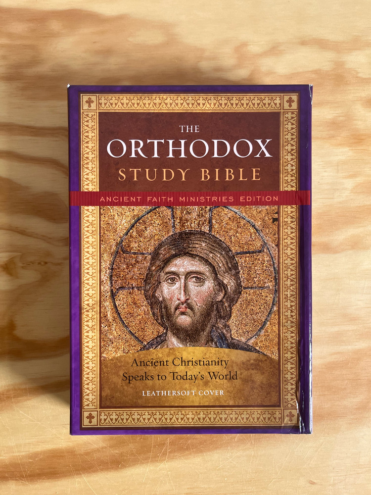 The Orthodox Study Bible Ancient Faith Ministries Edition Leathersoft Cover 2019