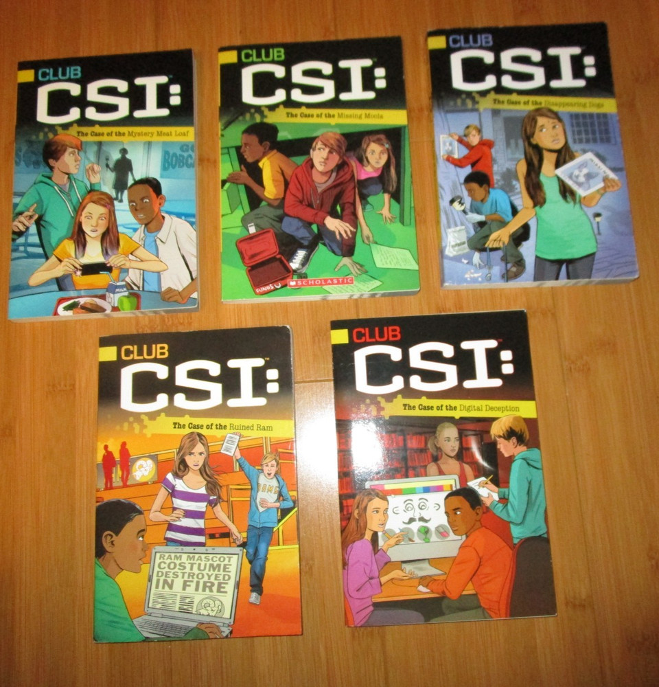 Club CSI Books #1-5 by David Lewman KIDS CRIME SOLVING FORENSICS