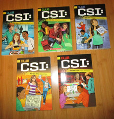Club CSI Books #1-5 by David Lewman KIDS CRIME SOLVING FORENSICS
