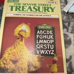 The Sesame Street Treasury Book Volume 1 Number Letters 1983 Hardcover Flaws