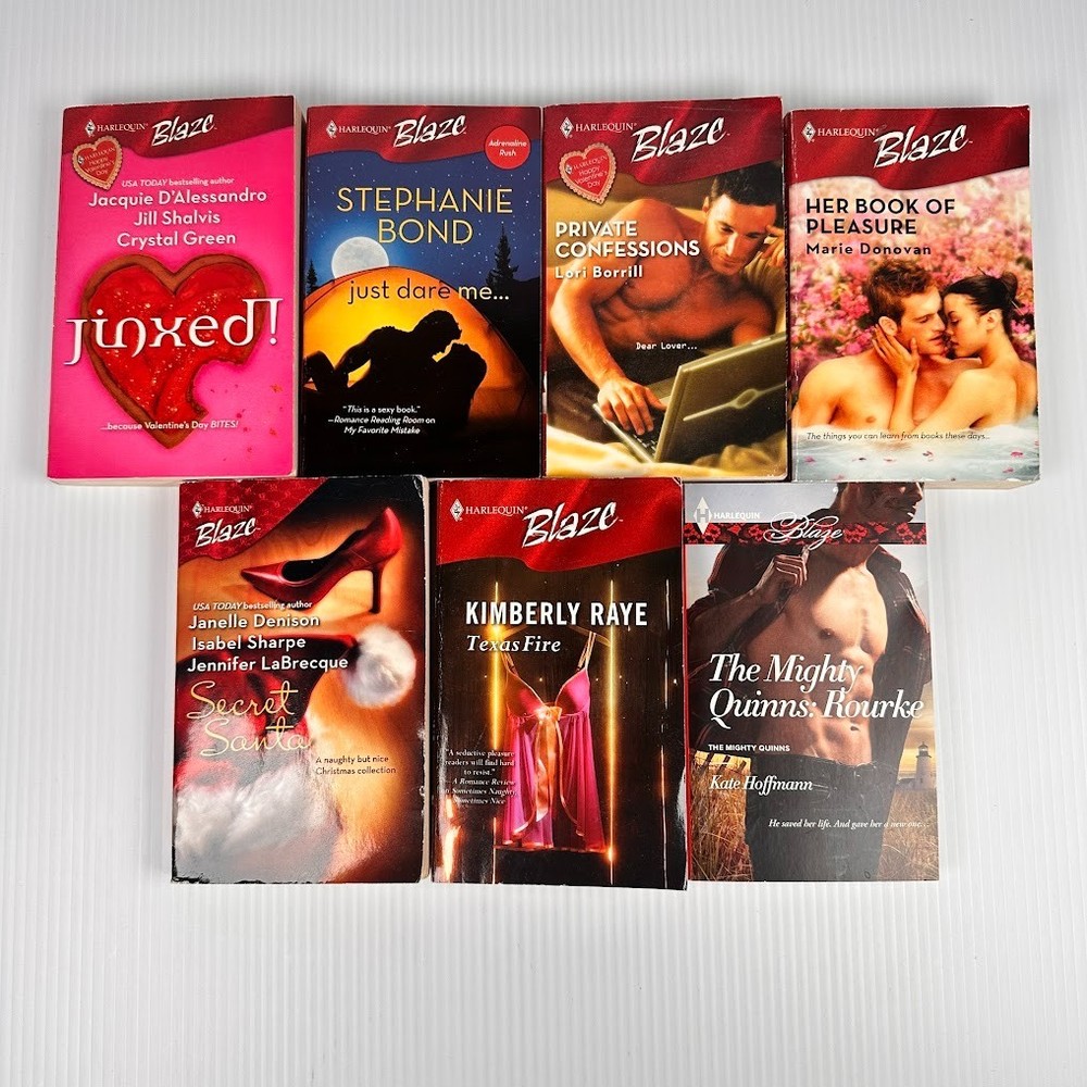 7x Vintage Harlequin BLAZE Romance Books/Novels – Multiple Titles & Authors
