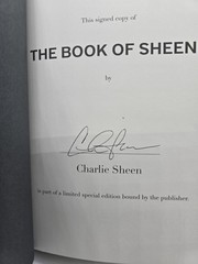 Charlie Sheen The Book Of Sheen: A Memoir – Signed/Autographed- First Edition