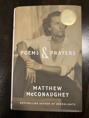 Matthew McConaughey SIGNED Poems & Prayers 2025 1st Ed 1st Printing HCDJ New
