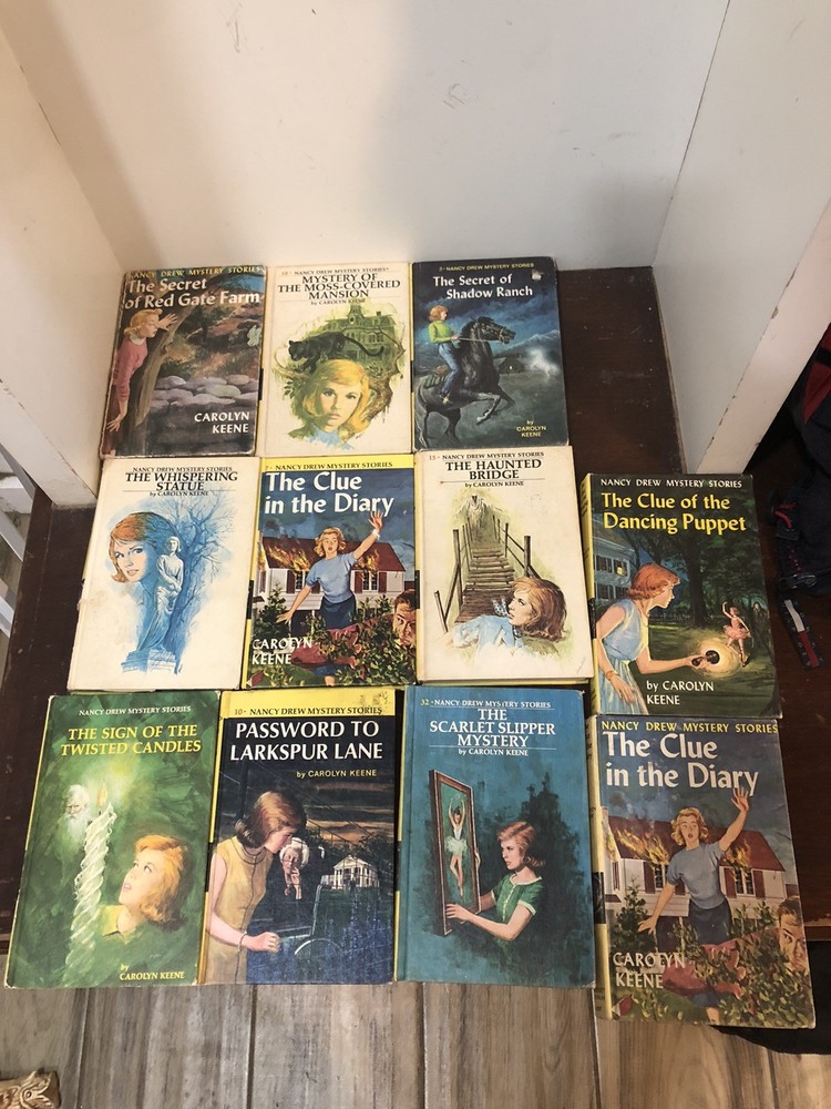 VTG Lot of 11 Nancy Drew Mystery Matte Cover HC Books Carolyn Keene 1930s-1960s