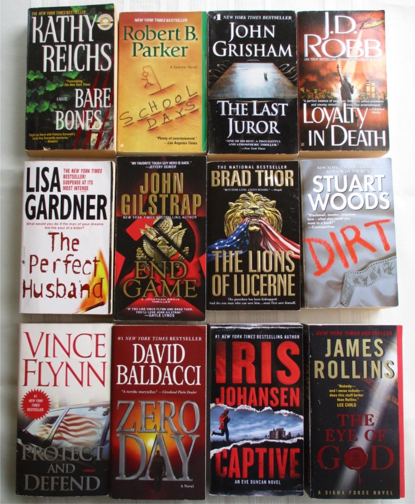 MYSTERY THRILLER SUSPENSE 28 RANDOM PB Book Lot Top Authors UNSORTED Fiction Mix
