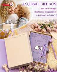 Hi! SCI Diary with Lock and Keys for Girls & Women, 360 Pages Journal with Lock