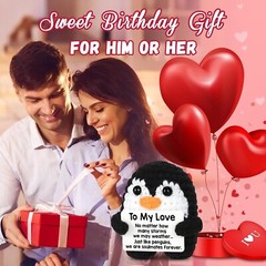 Adorable Crochet Penguin with Love Card – Perfect Gift for Boyfriend/Girlfriend