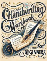 Cursive Handwriting Workbook For Adults: Calligraphy Techniq…