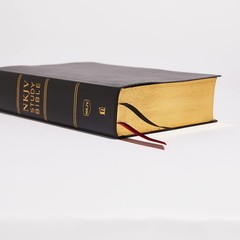 NKJV Study Bible, Premium Bonded Leather, Black, Thumb Indexed, Comfort Print…