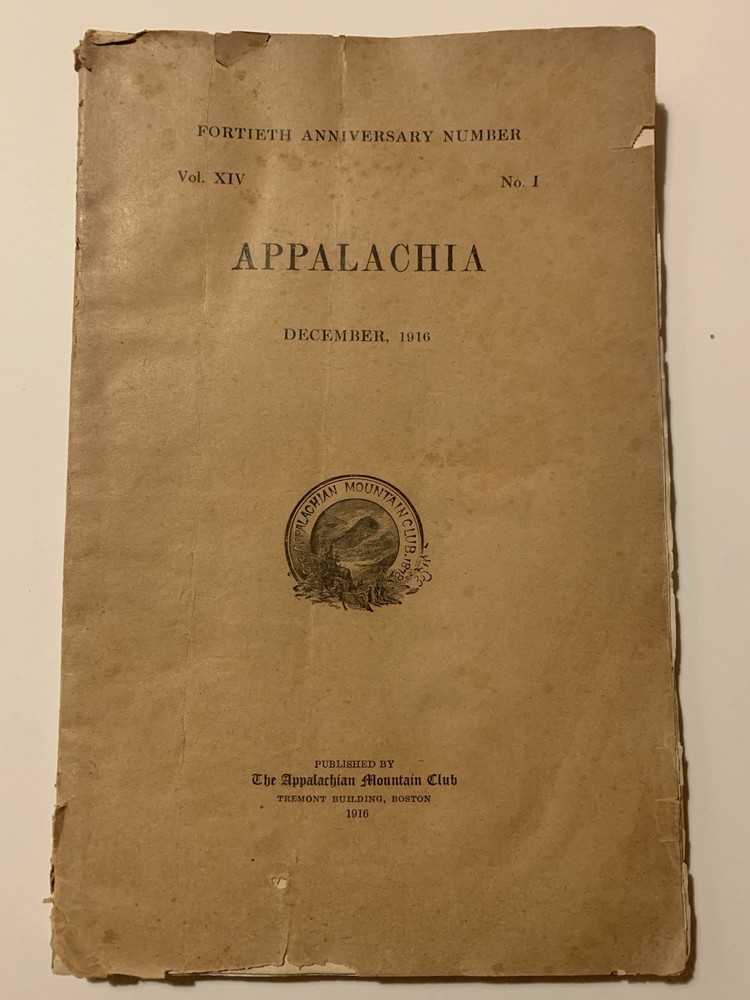 Dec 1916 Appalachian Mountain Club Journal 40th anniv White Mts Purcell range