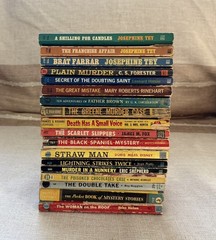 Lot of 18 Vintage Mystery Paperbacks, Josephing Tey, more 40-60s