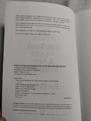 Find It Quick Handbook on Cults & New Religions by Ron Rhodes