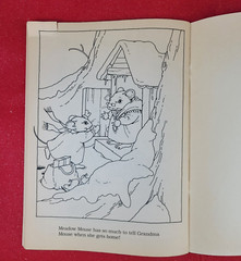 Vintage 1988 Meadow Mouse’s City Christmas Story Coloring Book 47 Pages