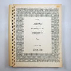 The Canvas Embroidery Notebook by Mindy English VTG 1986 Comb Bound Paperback