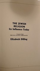 The Jewish Religion: Its Influence Today by Elizabeth Dilling Reprint Hardcover