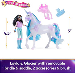 , Layla & Glacier Power of Friendship Set, Easter Gifts Idea, Dolls & Unicorn To