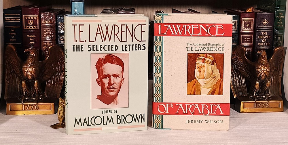 2 LOTS T.E LAWRENCE THE SELECTED LETTERS AND THE BIOGRAPHY OF T.E LAWRENCE HC VG