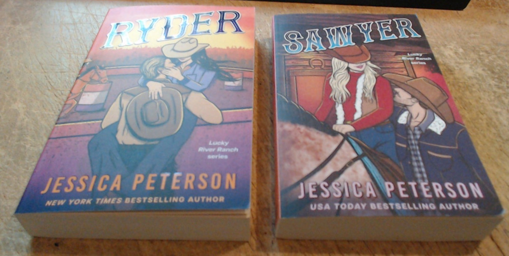 LIKE NEW-LOT of 2 by Jessica Peterson-Ryder & Sawyer-Lucky River Ranch Series-pb