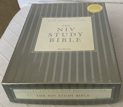 NEW NIV Study Bible Special Edition BLACK MOROCCO LEATHER