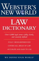 Webster’s New World Law Dictionary Jonathan, Wild, Susan Ellis Wa