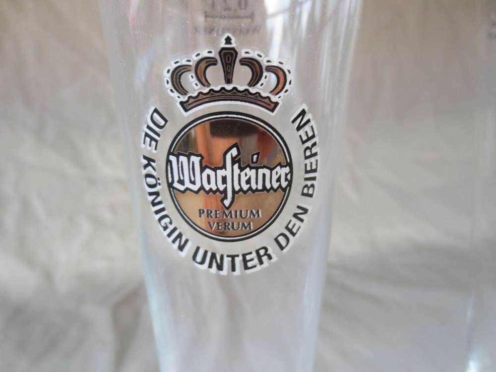 Warsteiner (Warstein) – Set of 2 – German Beer Glasses 0.2 Liter – „Tulip” – NEW