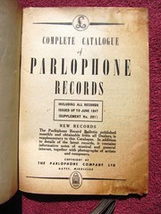 1947-8 British PARLOPHONE RECORDS Complete Catalogue Record Catalog Jazz Opera