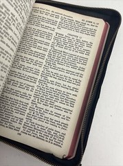 Bible KJV Zip Leather Original Tongues Antique VTG American Society
