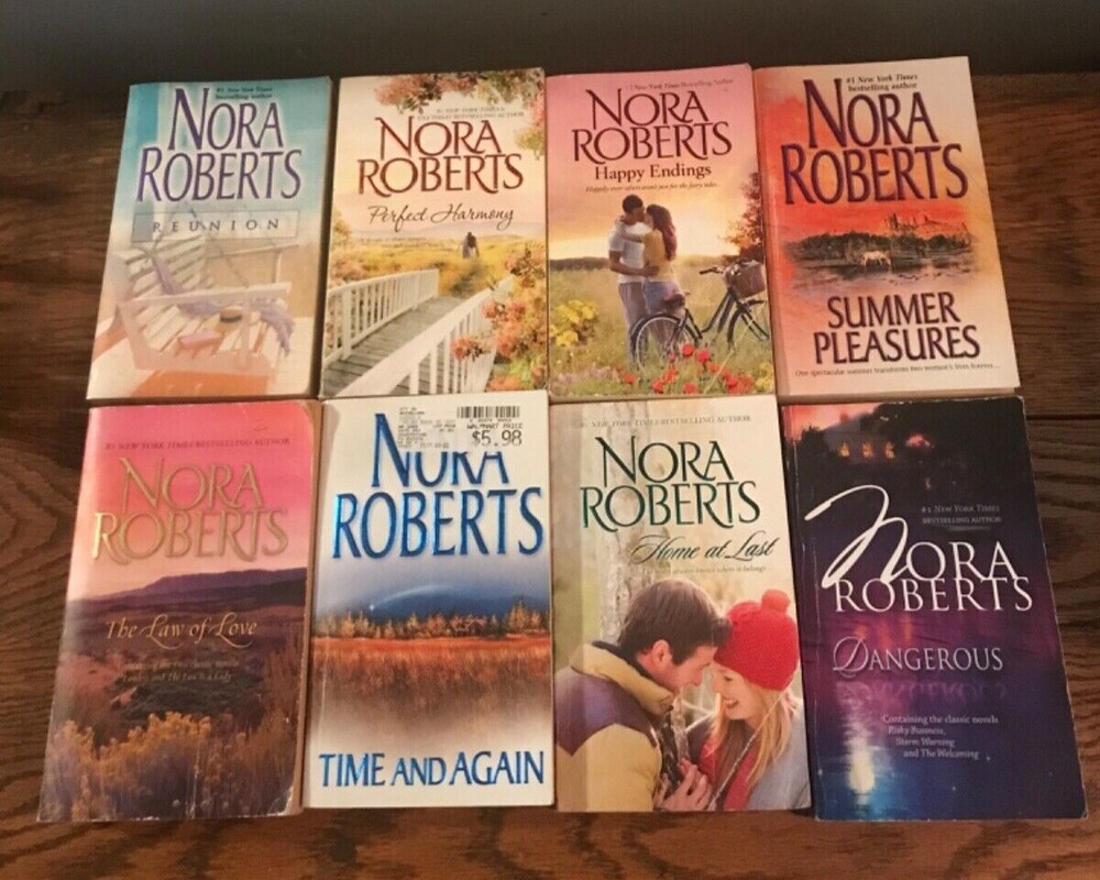 Lot of 8 books by Nora Roberts MULTIPLE Titles in Each Book Short Stories 