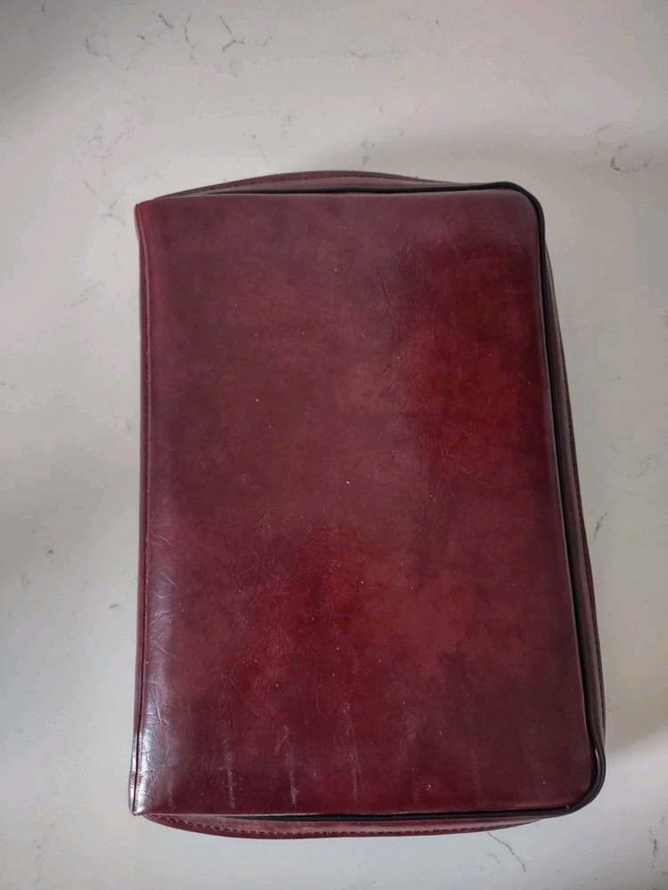 Giant Print KJV Bible Reference Ed Leather 1976 King James Thomas Nelson & COVER