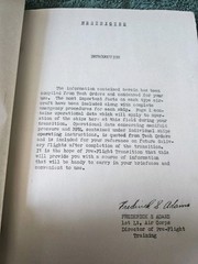Vintage 1940’s Pilot’s Operating Instructions For Pursuit